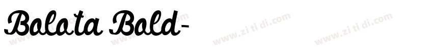 Bolota Bold字体转换
